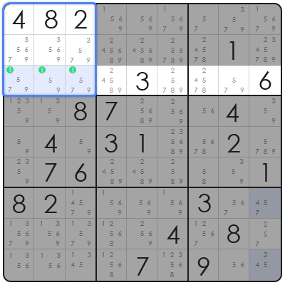hidden triples in sudoku